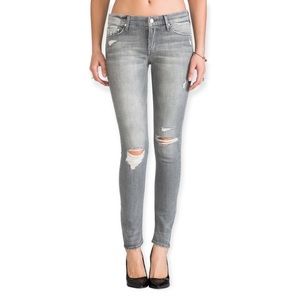 MOTHER The Looker Skinny Jeans in Holy Smokes Gray Size 28